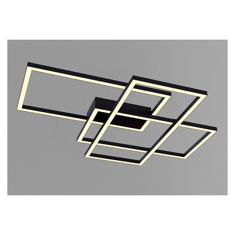 Lustra Led Aplicata Design Modern Rida Neagra