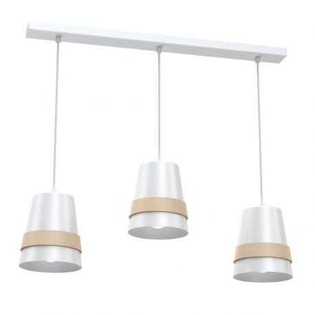 Lustra Cu 3 Pendule Design Modern VENEZIA Alb Pendule Lustre Suspe