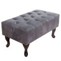 Taburet/ Suport picioare clasic stil englezesc Chesterfield gri antic