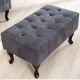 Banchete-Tabureti - Taburet/ Suport picioare clasic stil englezesc Chesterfield gri antic