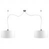 Lustra cu 2 pendule ROME/H2 abajur 47x23cm disponibil in 8 culori