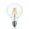 Bec LED E27 8W GLOBO D125 TRASPARENTE 4000K