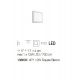 Aplice, corpuri de iluminat pentru pereti - Aplica LED UNIVERSAL AP1 12W SQUARE BIANCO