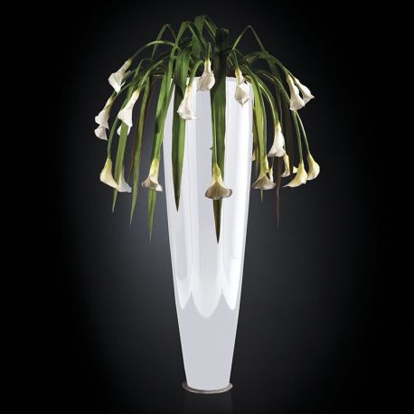 Aranjamente florale LUX - Aranjament floral PARIS IN SHINY VASE, alb 210cm