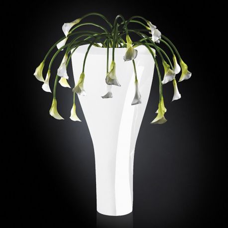 Aranjamente florale LUX - Aranjament floral LOS ANGELES IN SHINY VASE, alb 160cm