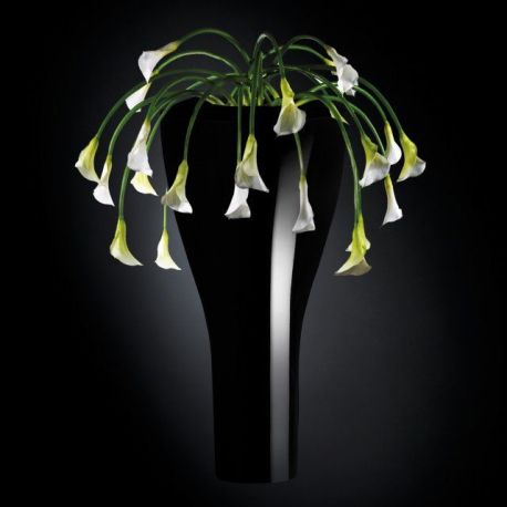 Aranjamente florale LUX - Aranjament floral LOS ANGELES IN SHINY VASE, negru 160cm