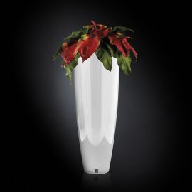 Aranjamente florale LUX - Aranjament floral MIAMI IN SHINY VASE, alb 135cm