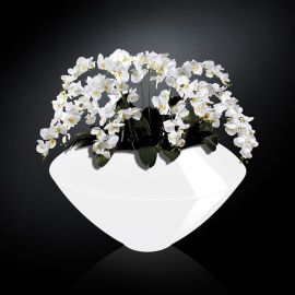 Aranjamente florale LUX - Aranjament floral VENEZIA IN SHINY VASE, alb