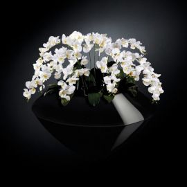 Aranjamente florale LUX - Aranjament floral VENEZIA IN SHINY VASE, negru