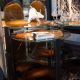 Masute Living - Masuta design Glass&Wood FORESTA H-41cm, brass