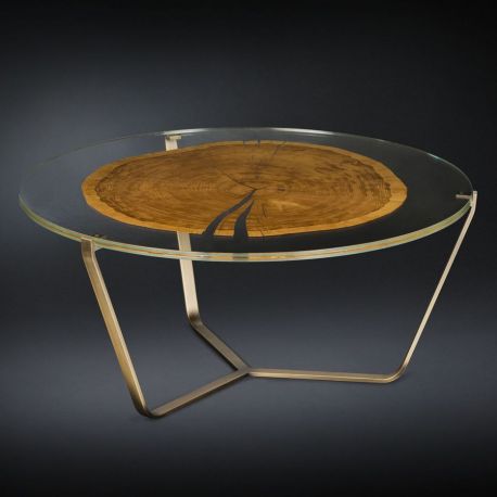 Masute Living - Masuta design Glass&Wood CORTINA H-41cm