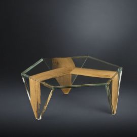 Masute Living - Masuta design Glass&Wood RUCHE VENEZIA
