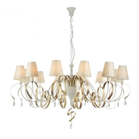 Candelabre, Lustre - Candelabru cu 12 brate Intreccio alb