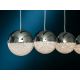 Pendule, Lustre suspendate - Lustra LED dimabila moderna cu 4 pendule Sphere crom