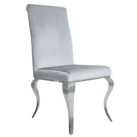 Scaune - Set de 2 scaune Modern Barock gri/ argintiu