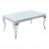 Masuta eleganta Modern Barock 100cm, alb/ argintiu
