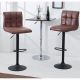 Scaune Bar - Set 2 scaune bar Modena maro vintage
