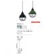 Pendule, Lustre suspendate - Pendul design industrial Claire negru