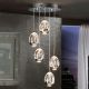 Pendule, Lustre suspendate - LUSTRA LED DIMABILA CU 5 PENDULE LED ROCIO, crom