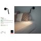 Aplice, corpuri de iluminat pentru pereti - Aplica cu reader LED stil modern minimalist KALE neagra