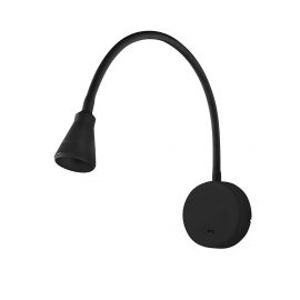 Aplice, corpuri de iluminat pentru pereti - Aplica LED cu reader design modern BEL neagra