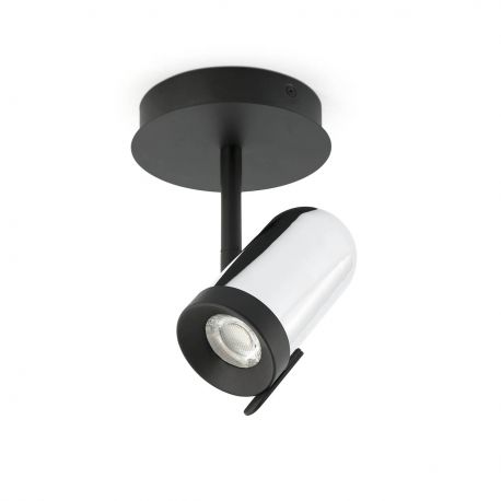 Plafoniere cu spoturi, Spoturi aplicate - Plafoniera LED moderna cu 1 spot directionabil ORLEANS 1L crom