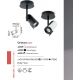 Plafoniere cu spoturi, Spoturi aplicate - Plafoniera LED moderna cu 1 spot directionabil ORLEANS 1L crom