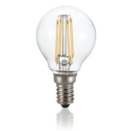 Becuri E14 - Bec LED E14 4W SFERA TRASPARENTE 3000K