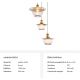 Pendule, Lustre suspendate - Lustra stil industrial cu 3 pendule Nevis