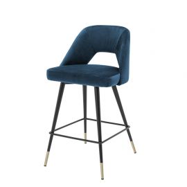 Scaune Bar - Scaun de bar LUX, Counter Stool Avorio albastru