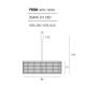 Pendule, Lustre suspendate - Lustra design elegant diam.80cm Puccini