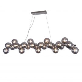 Candelabre, Lustre - Lustra deosebita cu 25 de surse de lumina Dallas, crom/ fumuriu