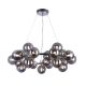 Candelabre, Lustre - Lustra deosebita cu 25 de surse de lumina Dallas, crom/ fumuriu