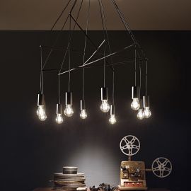 Pendule, Lustre suspendate - Lustra stil industrial POP SP10 neagra