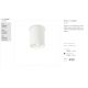 Plafoniere cu spoturi, Spoturi aplicate - Plafoniera design modern minimalist OAK PL1 ROUND alba