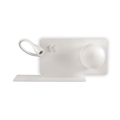 Aplice, corpuri de iluminat pentru pereti - Aplica LED moderna cu reader LED cu port USB BOOK-1 AP2