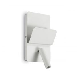 Aplice, corpuri de iluminat pentru pereti - Aplica perete LED moderna reader directionabil cu port USB READ AP1 alba