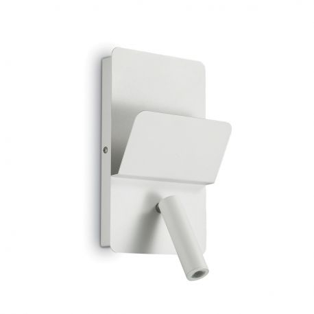 Aplice, corpuri de iluminat pentru pereti - Aplica perete LED moderna reader directionabil cu port USB READ AP1 alba
