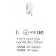 Aplice, corpuri de iluminat pentru pereti - Aplica perete LED moderna reader directionabil cu port USB READ AP1 alba