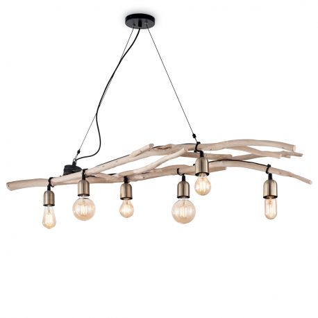 Pendule, Lustre suspendate - Lustra design deosebit lemn natur DRIFTWOOD SP6