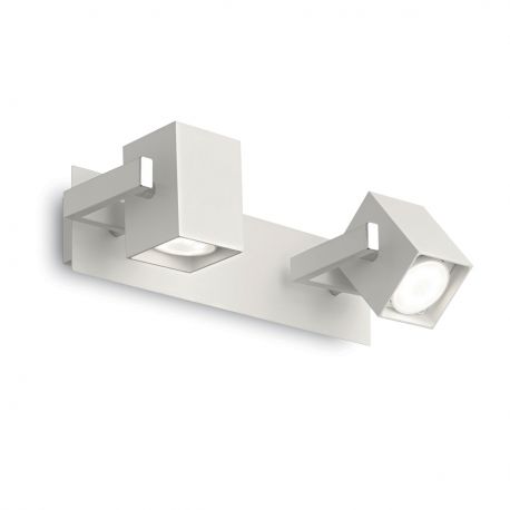 Aplice, corpuri de iluminat pentru pereti - Aplica design modern cu 2 spoturi directionabile MOUSE AP2 alba