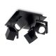 Plafoniere cu spoturi, Spoturi aplicate - Plafoniera design modern cu 4 spoturi directionabile MOUSE PL4 neagra