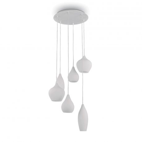 Pendule, Lustre suspendate - Lustra suspendata SOFT SP6 BIANCO