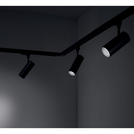 Spoturi, Proiectoare pe sina - Spot LED pe sina directionabil SMILE mini 15W 4000K CRI80 50° negru