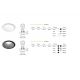 Spoturi tavan fals - Spot LED incastrabil GAME FI1 ROUND negru / auriu