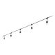 Pendule - Instalatie cu 5 surse de iluminat exterior design modern FIESTA SP5 NERO