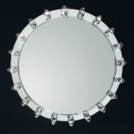 Oglinzi - Oglinda eleganta decorata cu cristale Lauro crom, 47cm