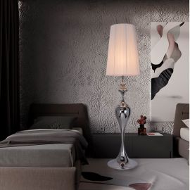 Lampadare - Lampadar elegant Lucie argintiu/ alb
