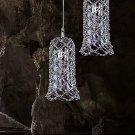 Lustre Cristal Bohemia - Lustra moderna Vision design LUX cristal ROSÉE BELL