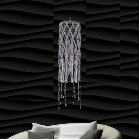 Lustre Cristal Bohemia - Lustra moderna Vision design LUX cristal ROSÉE CYLINDER